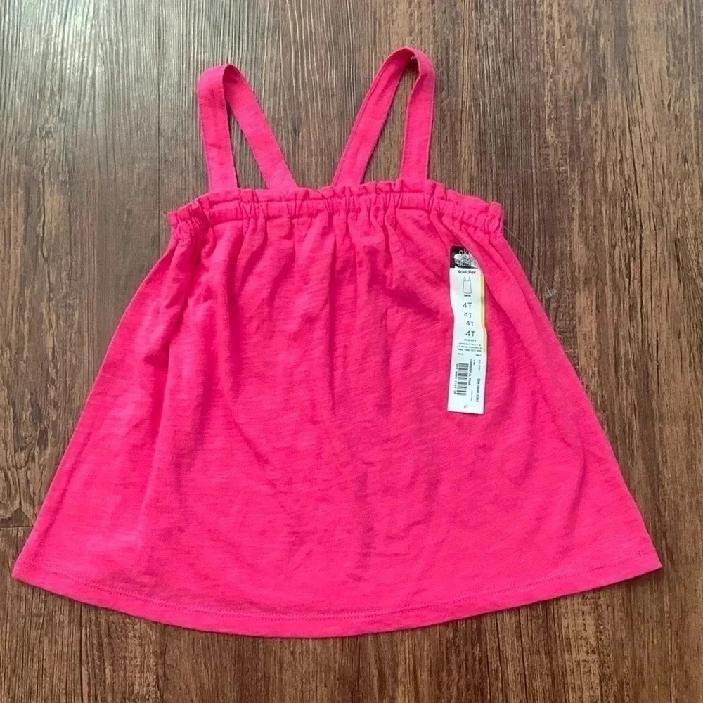 Okie Dokie Toddler Girls Hot Pink Tank Top
